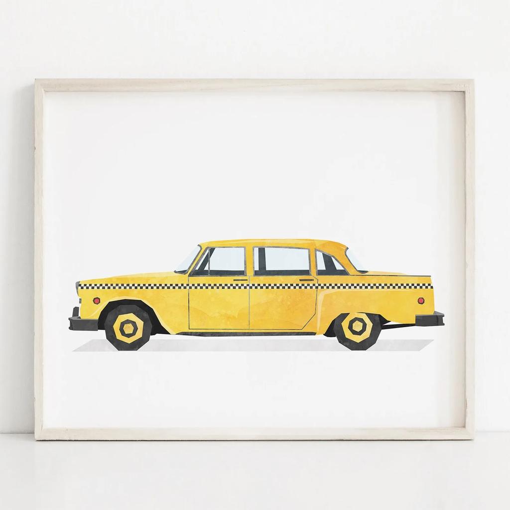 Auto Zug Motorrad Kinderzimmer Vintage Leinwand Kunst Gemälde Poster und Drucke Aquarell Wandkunst Bild für Heimdekoration Cuadros