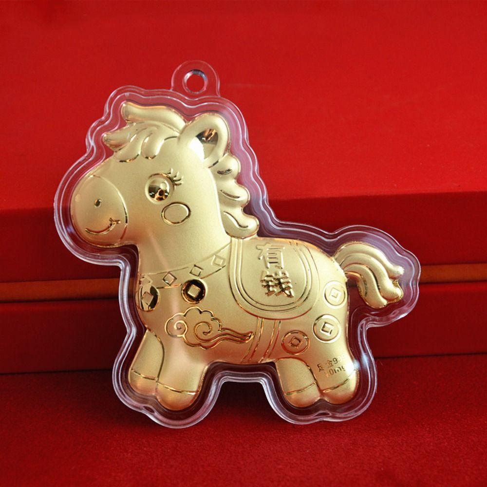 Creative Golden Horse Accessories Year of Horse Mascot Dolls Gold Pony Keychain Accessories Cute Chinese Style