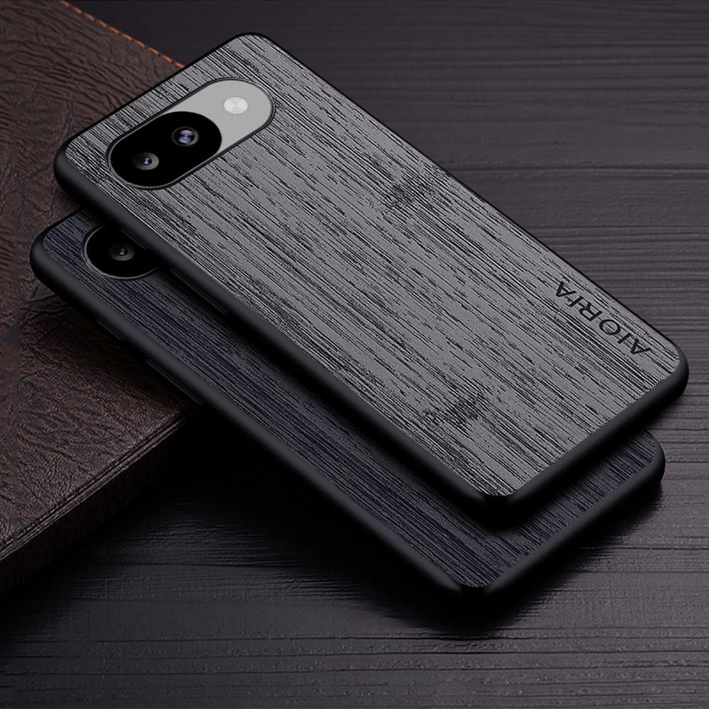 Case for Google Pixel 10a 9a 5A 5 4A 5G 4 4 XL funda Straight Wood Grain PU Leather phone cover for google pixel 10a case