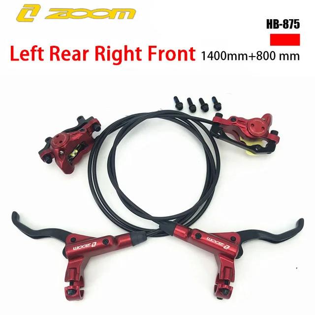 ZOOM HB875 MTB Bike Hydraulic Disc Brake Set 800/1400mm Left Front/Right Rear Mountain Bicycle Oil Pressure