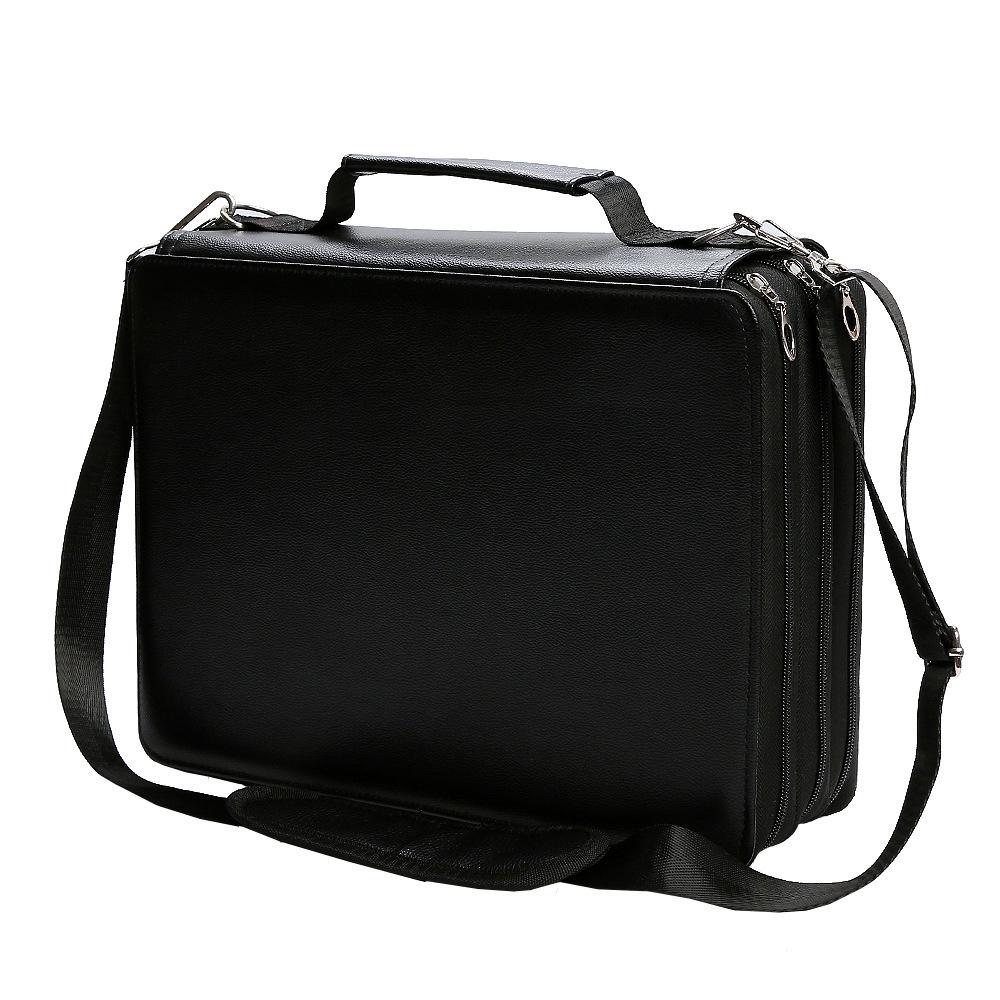 

168-Slot Multi-color Large Capacity Marker Bag, Three-layer Zipper Pencil Case 168 Holes чорний