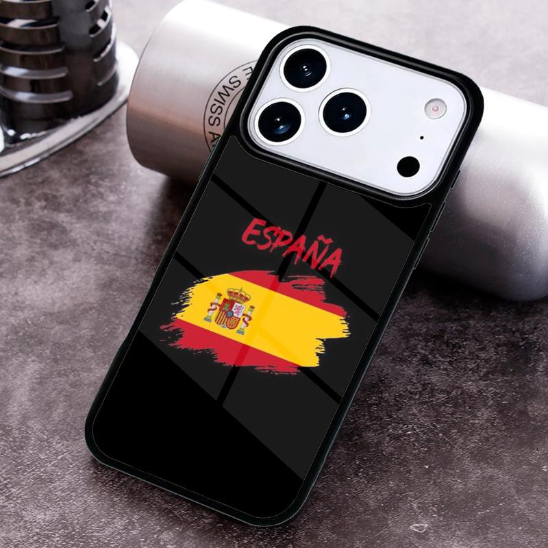 Spain Spanish Flag Phone Case For iPhone 17,16e,15,14,13,12,11,Mini,Pro,MAX soft Silicone Cover