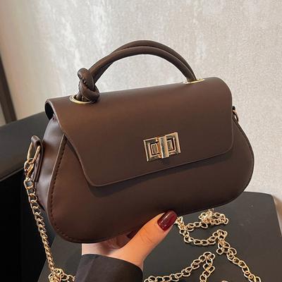 Bolsa de textura premium Bolsa mensageiro de corrente versátil Bolsa de ombro portátil de nicho