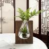 Nordische massive Holz-Glas-Vase