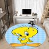 1pc Looney Tunes Tweety Bird Office Round Area Rug, Under Office Chairs Bedroom Living Room Home Decor  A1022308