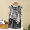 Children's Vest Set Summer Girls' Shorts Clothes Baby Korean Vest+shorts Two-piece Set Boys' Sleeveless Set Children's Clothing