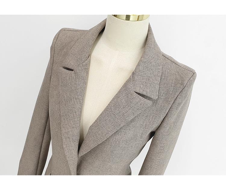 Dámský oblek v korejském stylu, podzim 2025: Elegantní třídílný set s bundou, vestou a kalhotami