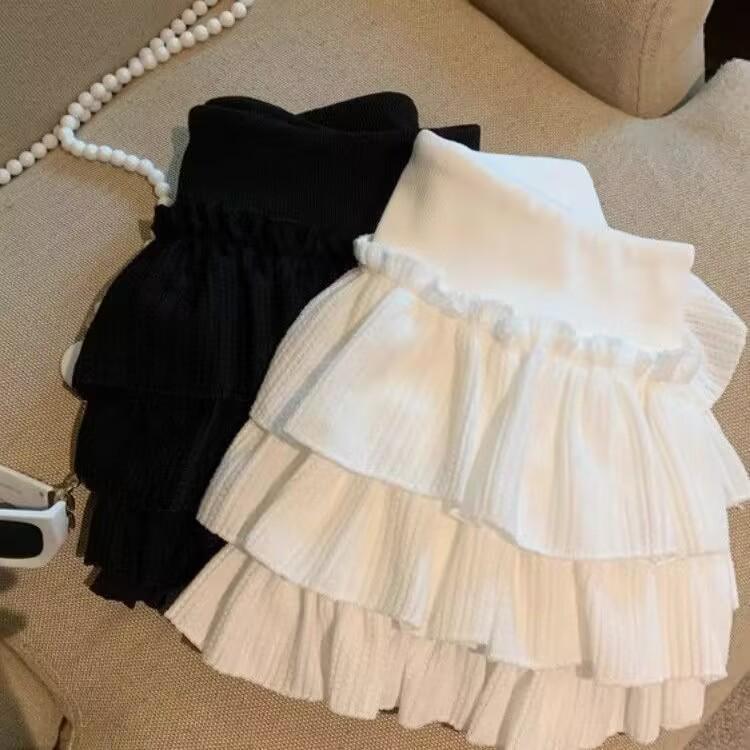 Women's Fluffy Ballet-Style A-Line Skirt: Sweet Summer Elastic Waist, Multi-Layered Design