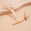 Exaggerated Geometric Triangular Curved Pipe Jewelry Earrings, Cross-border Earrings, Light Luxury and High-end Design Sense, Sharp Corners