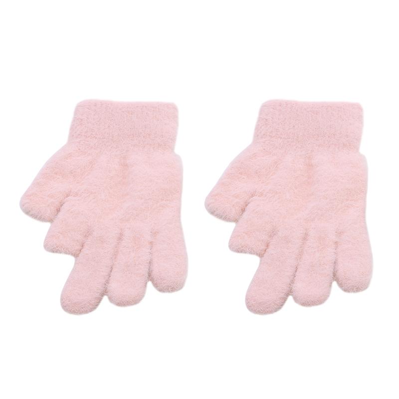 Gants d'étudiant en écriture à deux doigts chauds et à la mode, gants épais et rembourrés pour le froid