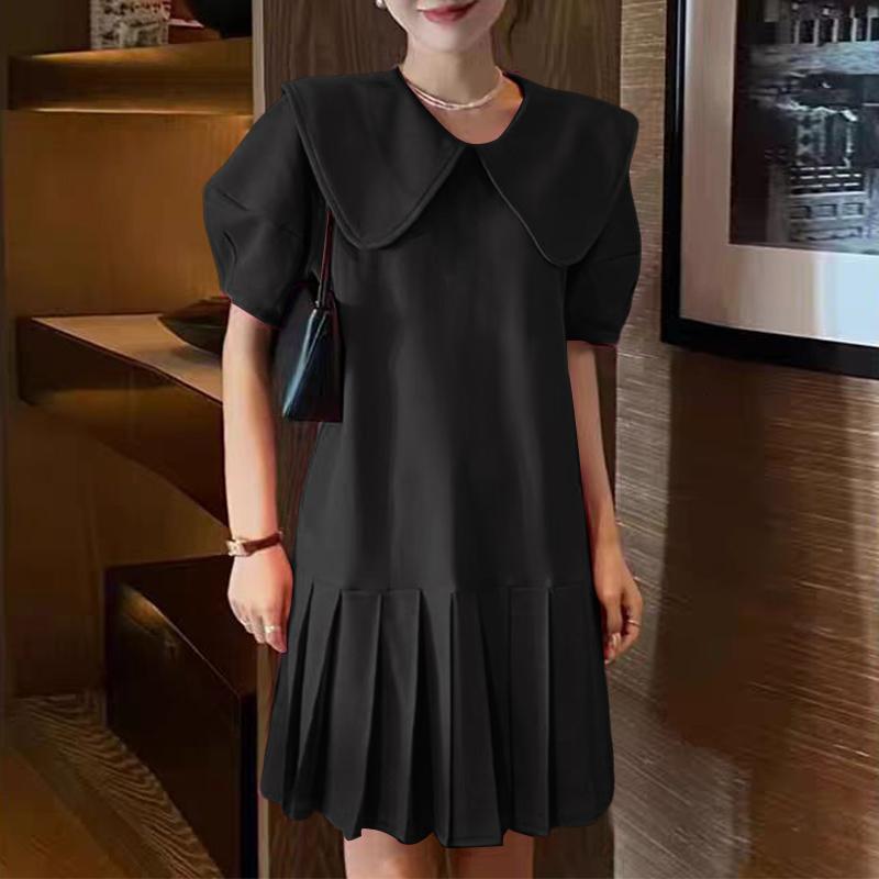 ZANZEA Women Summer Doll Collar Casual Short Sleeve Dress