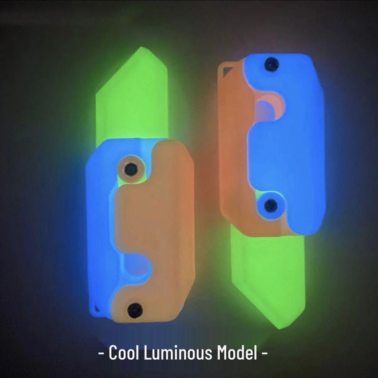 3D Luminous Radish Knife: Anti-Anxiety Decompression Toy