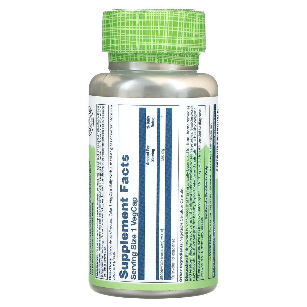 True Herbs, Bladderwrack, 580Mg, 100 Veggie Caps