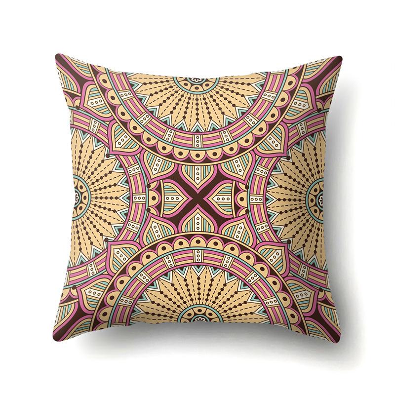 Retro Nostalgic Bohemian Ethnic Style Polyester Pillowcase Car Decoration Home Printed Pillowcase
