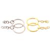 20 Pcs/lot 28mm Length Key Gold Silver Chains Key Ring Round Keychain