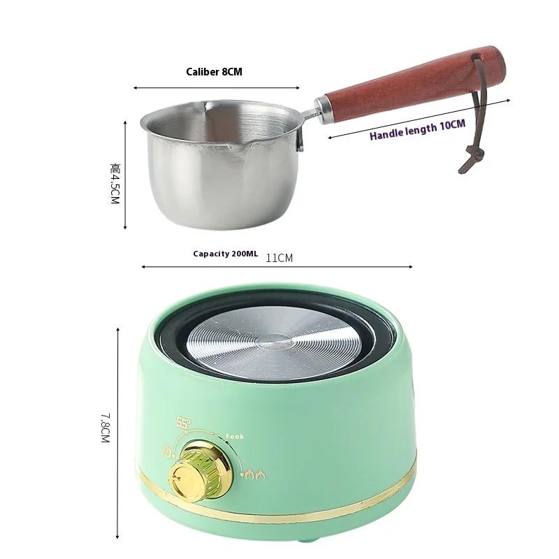 New DIY Tool Wax Bottle Sugar Butter Melting Pot Heating Furnace Insulation Hot Milk Stainless Steel Mini Melting Wax Pot