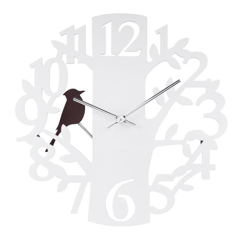 

Woodpecker Wall Clocks Wooden Hang Clock Bedroom Luxury Hollow Watches Ornaments Modern Creative Living Room Watch Accessories белый