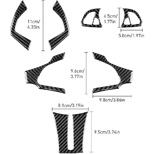 Carbon Fiber Steering Wheel Cover & Interior Trim for BMW Z4 E85 E86 (2003-2008) – Black Accessory