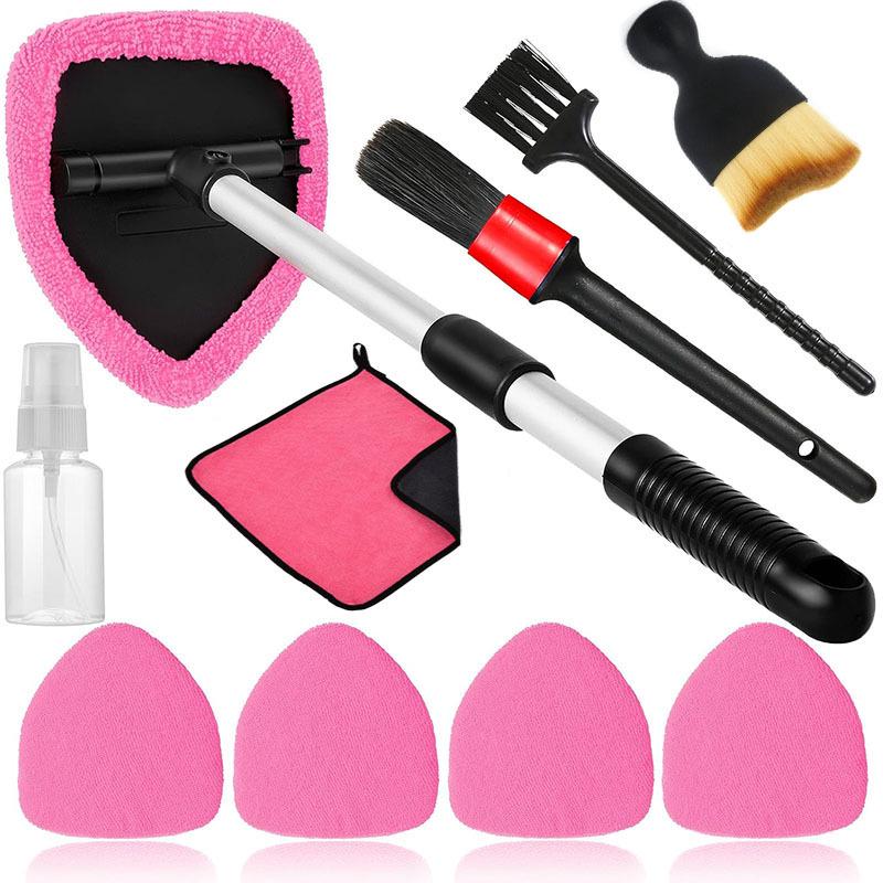 Telescopic Car Windshield Cleaning and Defogging Brush Set