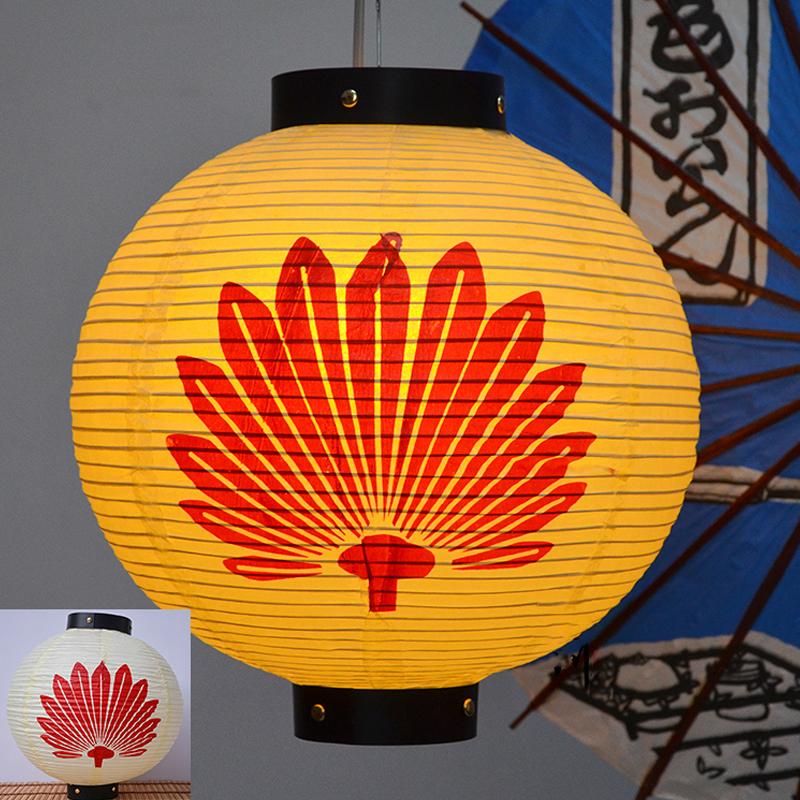 30cm Japanese Paper Lantern Oriental Style Izakaya Sushi Pub Lantern Sakura Restaurant Festival Hanging Lantern Advertising Sign