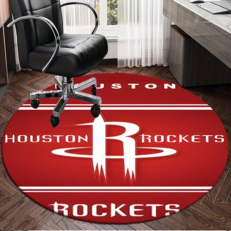 Rockets Team Art Round Rug for Livingroom,Bedroom, Palyroom, Chair Rug, Area Rug, Circle Carpet, Large Size Fan Christmas Gift