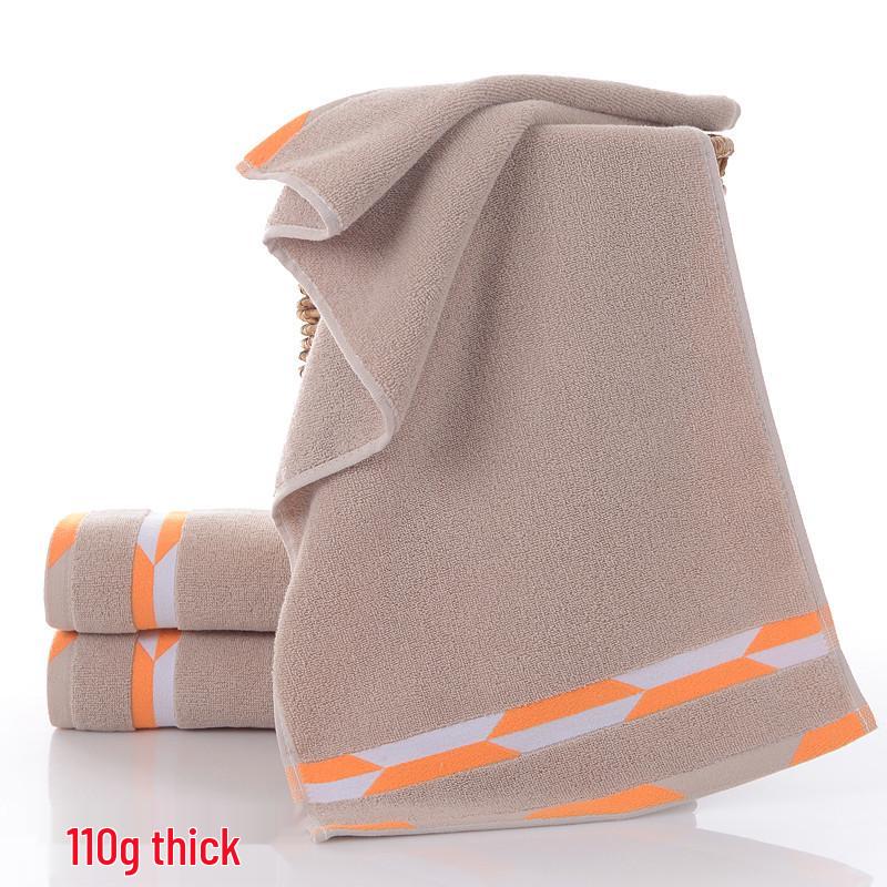 All-Cotton Three-Section Adult Face Towel - Thick Student Washcloth with Optional Logo