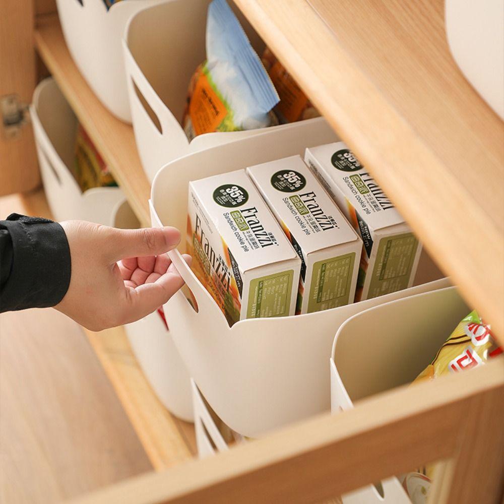 High-capacity Clutter Organizer Box with Handle Sundries Basket  Kitchen Bathroom