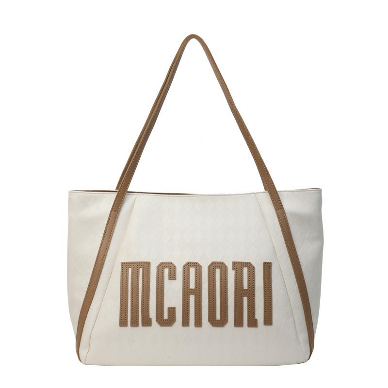 

Сумка большой вместимости Женская новая повседневная сумка через плечо с надписью Модная сумка-тоут хаки