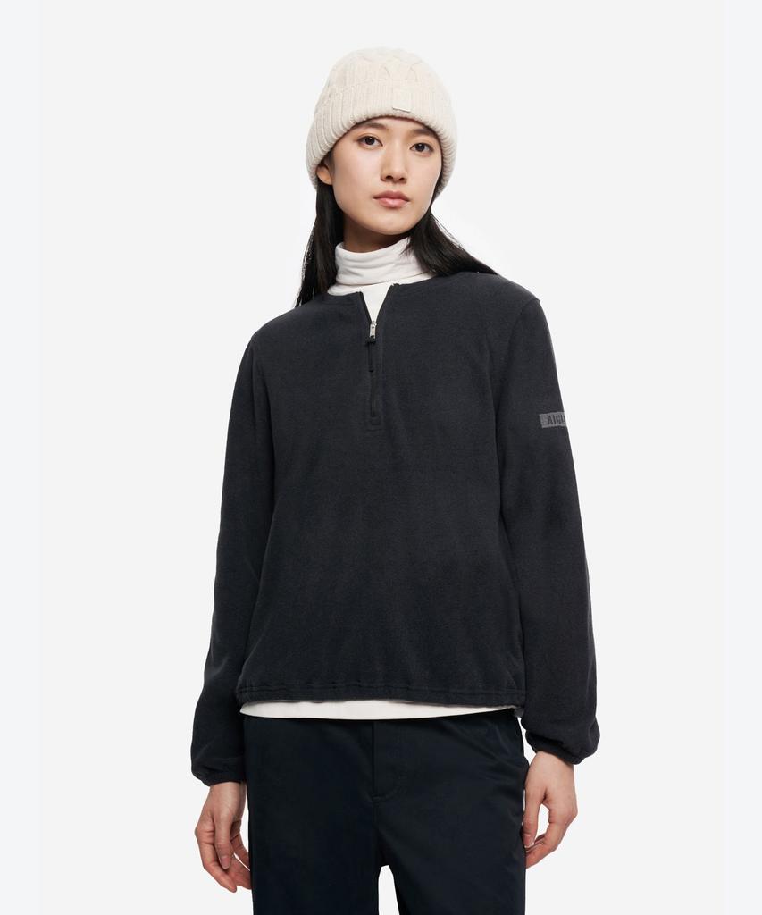 Aigle Women'S Polartec Crew Neck Half-Zip Fleece Pullover Aaw25Wfle002Noi