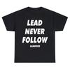 Chief Keef Lead Never Follow Leaders. Men's Retro Everyday Casual Cotton Oversized Short-sleeved T-shirt Street Trend Y2k Tops