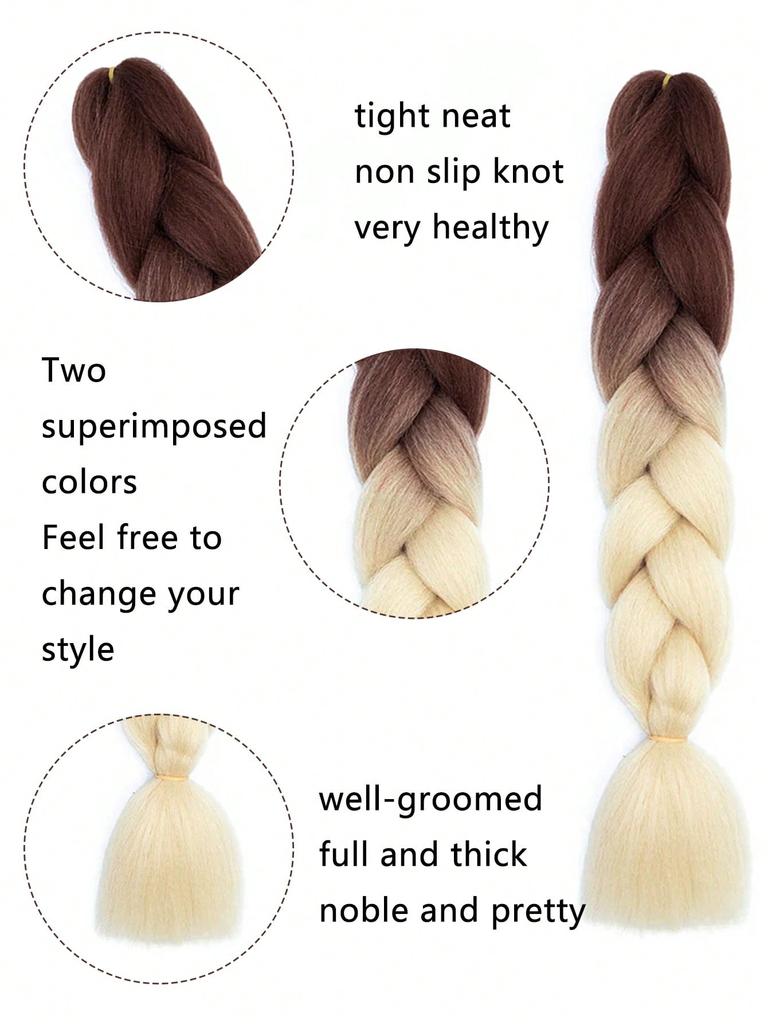 Syntetické příčesky 32palcové Ombre Color Copánky ze syntetických vlasů Předem natažené Jumbo Copánky Prodlužování vlasů pro každodenní kutilské použití