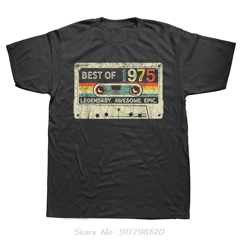Funny Men Clothing Vintage 1975 Limited Edition Oversized T-shirt Summer Streetwear Cotton Tshirt Birthday Gifts Fitness T Shirt