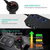 3-i-1 sigarettenneradapter Hurtiglading 3.0 120W 12V/24V 3-Socket Power Splitter LED-skjerm