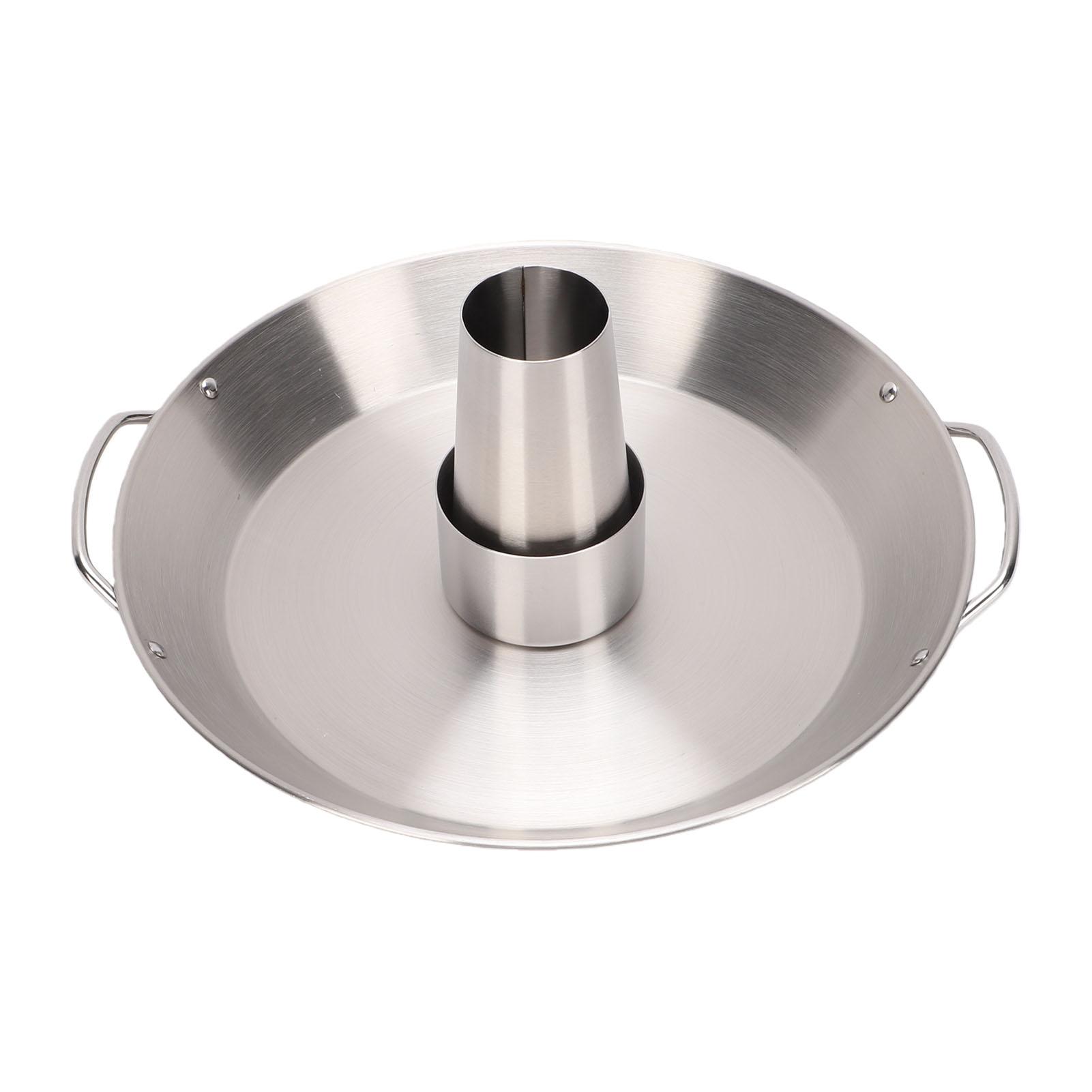 

Beer Can Chicken Holder Roasting Pan Stainless Steel Detachable Round Chicken Rack Stand for BBQ Grilling Accessories L