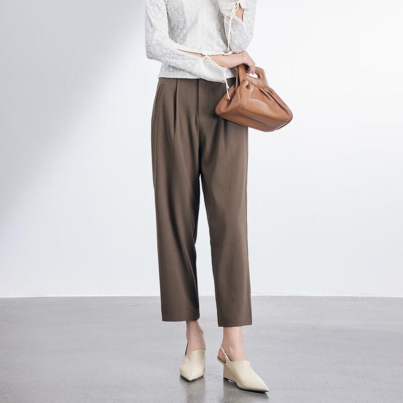 JOY SPEAKER Women's Straight-Leg High-Waist Casual Suit Pants