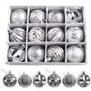 Decorative Christmas Xmas Tree Ball Bauble Hanging Decor 12Pcs/Set 60mm Diameter Safe and Long Lasting Materials