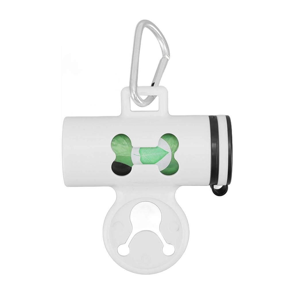 Dog Poop Bag Dispenser Dog Poop Waste Bag Holder Dispenser with Metal Carabiner and 1 Roll of Waste Bags