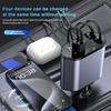 120W Super Fast Charge 4-in-1 Car Charger With Retractable Cable
