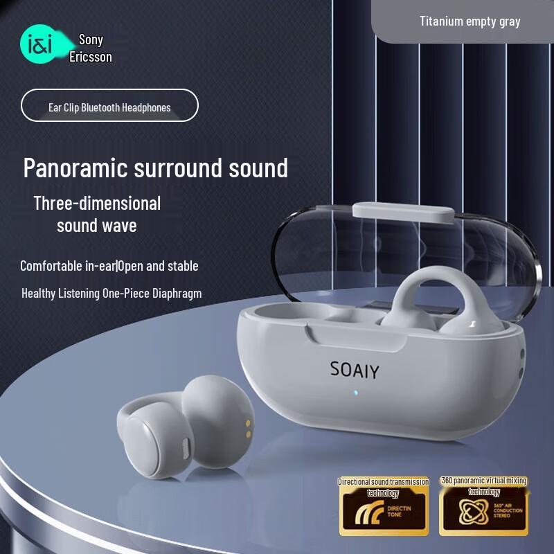 Soaiy GK9 Open-Ear Air Bone Conduction Bluetooth Headphones