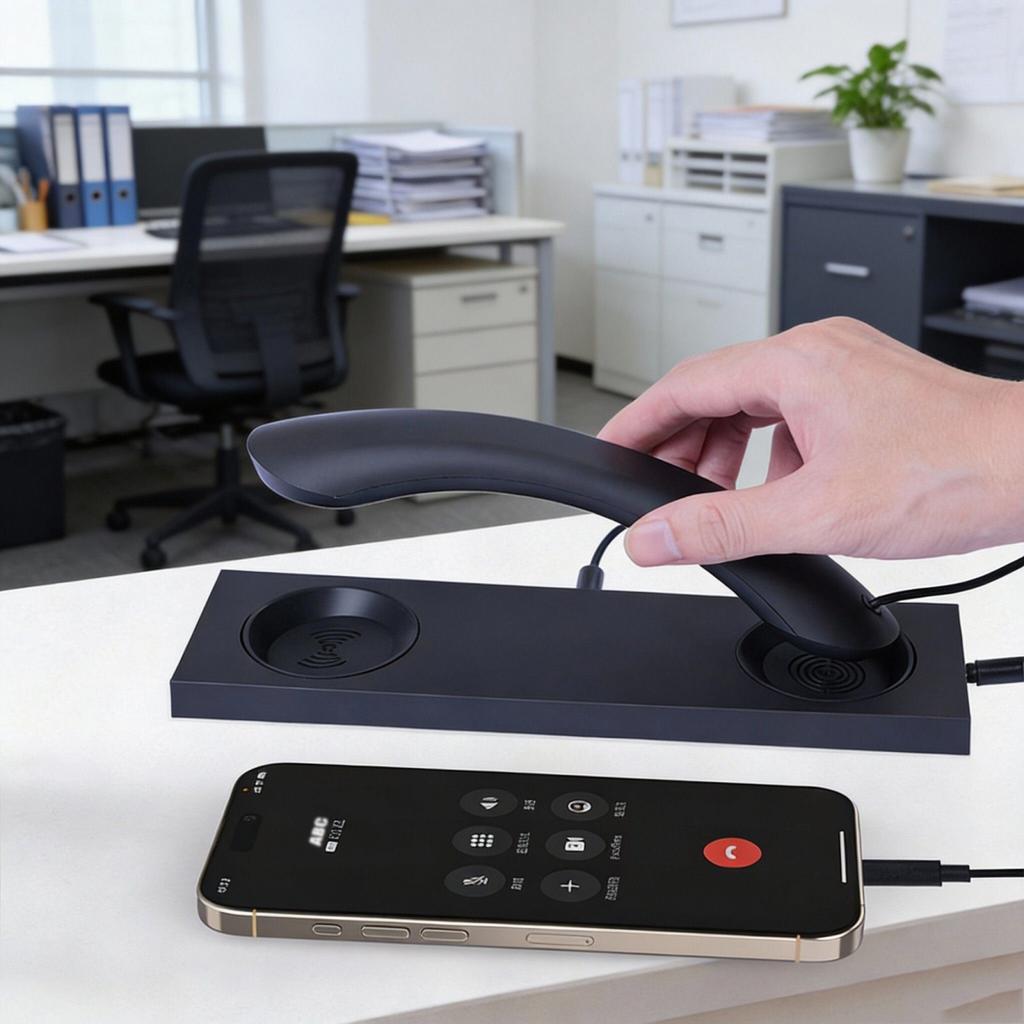 Old-fashioned Premium Vintage- 3.5mm Connector Telephone Headset For Mobile Phones. Phone Speaker. Ideal For Gift-giving During Holidays.