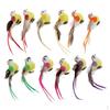 12 Artificial Simulation Birds, Long Ornaments DIY Crafts, Home And Garden Lawn Decoration Party