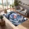 Atletico Madrid Printed Flannel Area Rug Non Slip Soft Polyester Floor Carpet Indoor Decor Mat for Bedroom Living Room Sofa Game Room Home Decoration