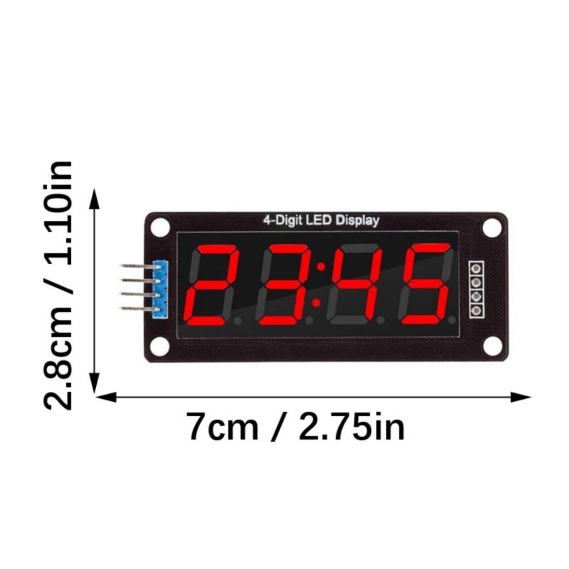 High Brightness TM1637 4Digit 0.56Inch LED Display Module Multiple Color Option for DIY Electronics Projects Application