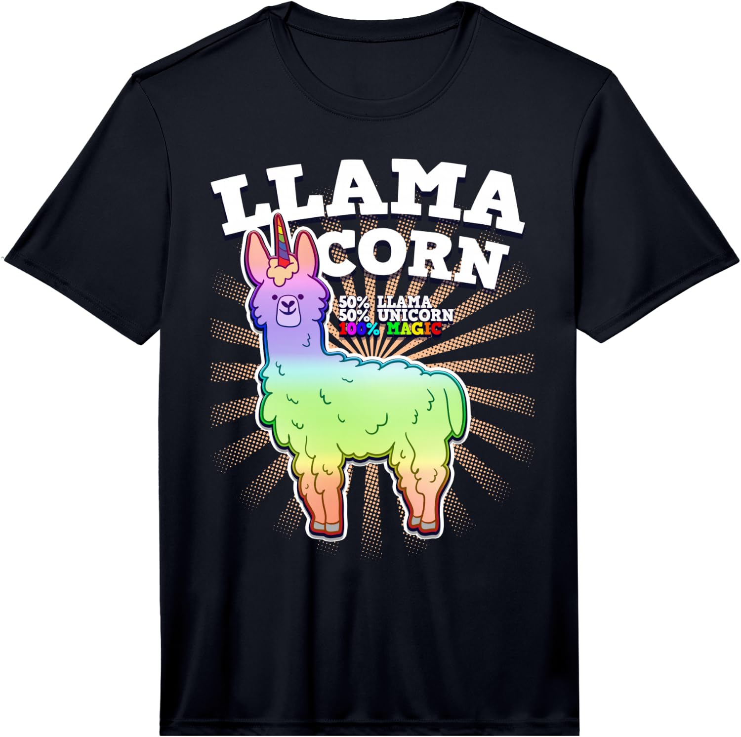 Llamacorn 50% Llama 50% Unicorn 100% Magic Gift Performance Unisex T-Shirt S