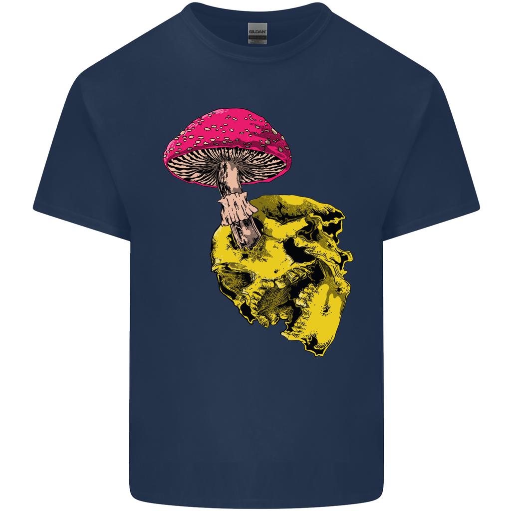 Mushroom Skull Toadstool Magic Gothic Unisexs Light Cotton TShirt