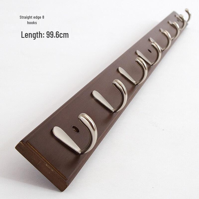 Bamboo Wood Wall-Mounted Coat Rack with Hooks