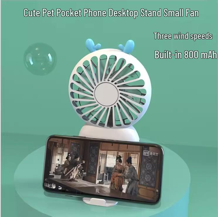 Cartoon Mini USB Rechargeable Pocket Fan