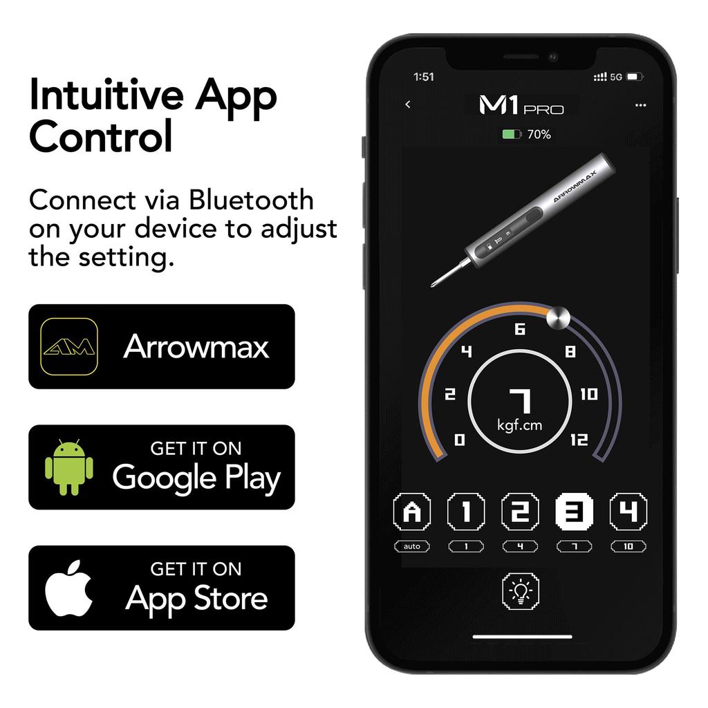 ARROWMAX Mini Electric Precision Electric Screwdriver with Magnetic Smart Motion Max 3 5 Torque Repair Tool Set for and Watches PRO 7.4V Screwdriver,