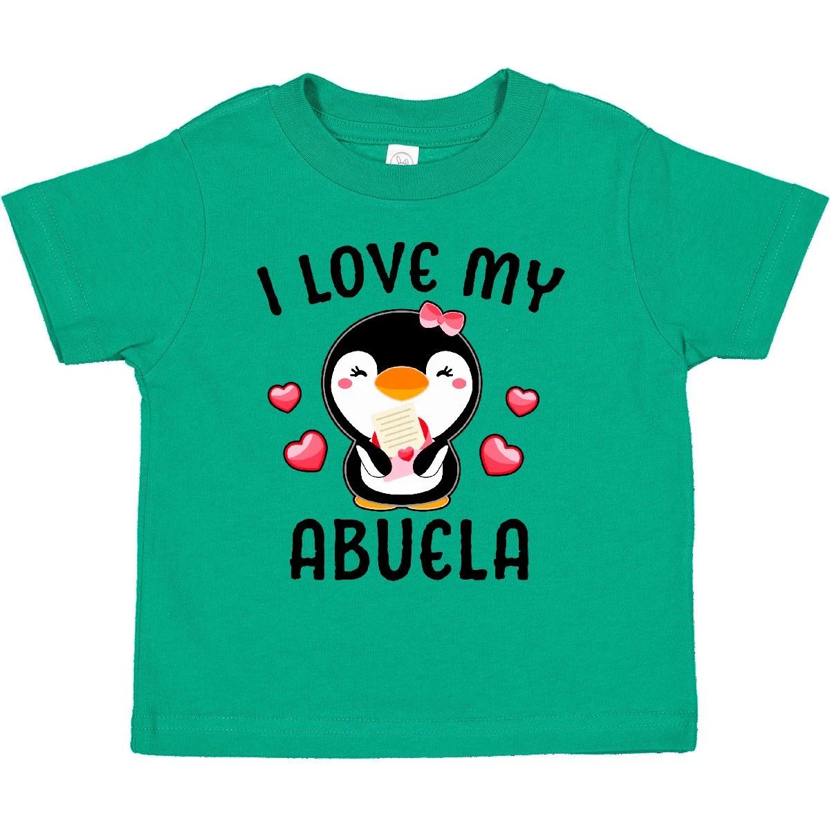 Inktastic I Love My Abuela With Cute Penguin And Hearts Toddler T-Shirt Day Kids 120