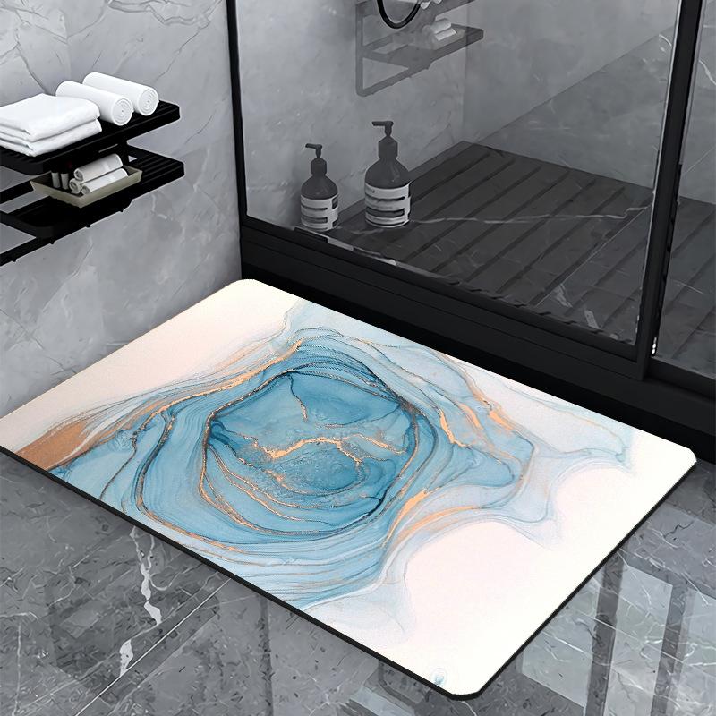 Ink Wash Painting Diatom Mud Entrance Door Mat Antislip Hallway Home Outdoor Kitchen Rug Bathroom Porch Floor Carpet Decorate